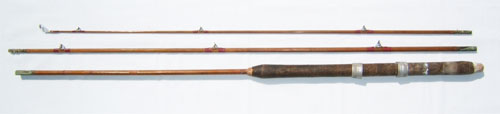 Old carp rod with cork handle