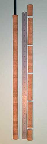 Example of cork handle sections